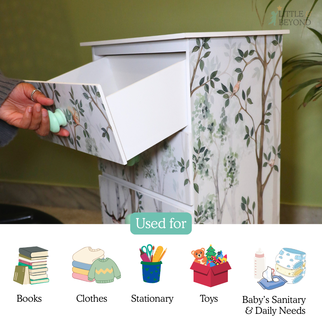 Little & Beyond™ 4-Layer Kids Storage Organiser for Toys, Books, & Clothes